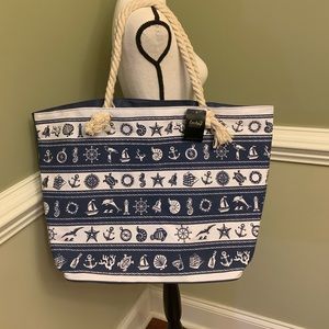 NWT Lucky 7 Nautical Tote